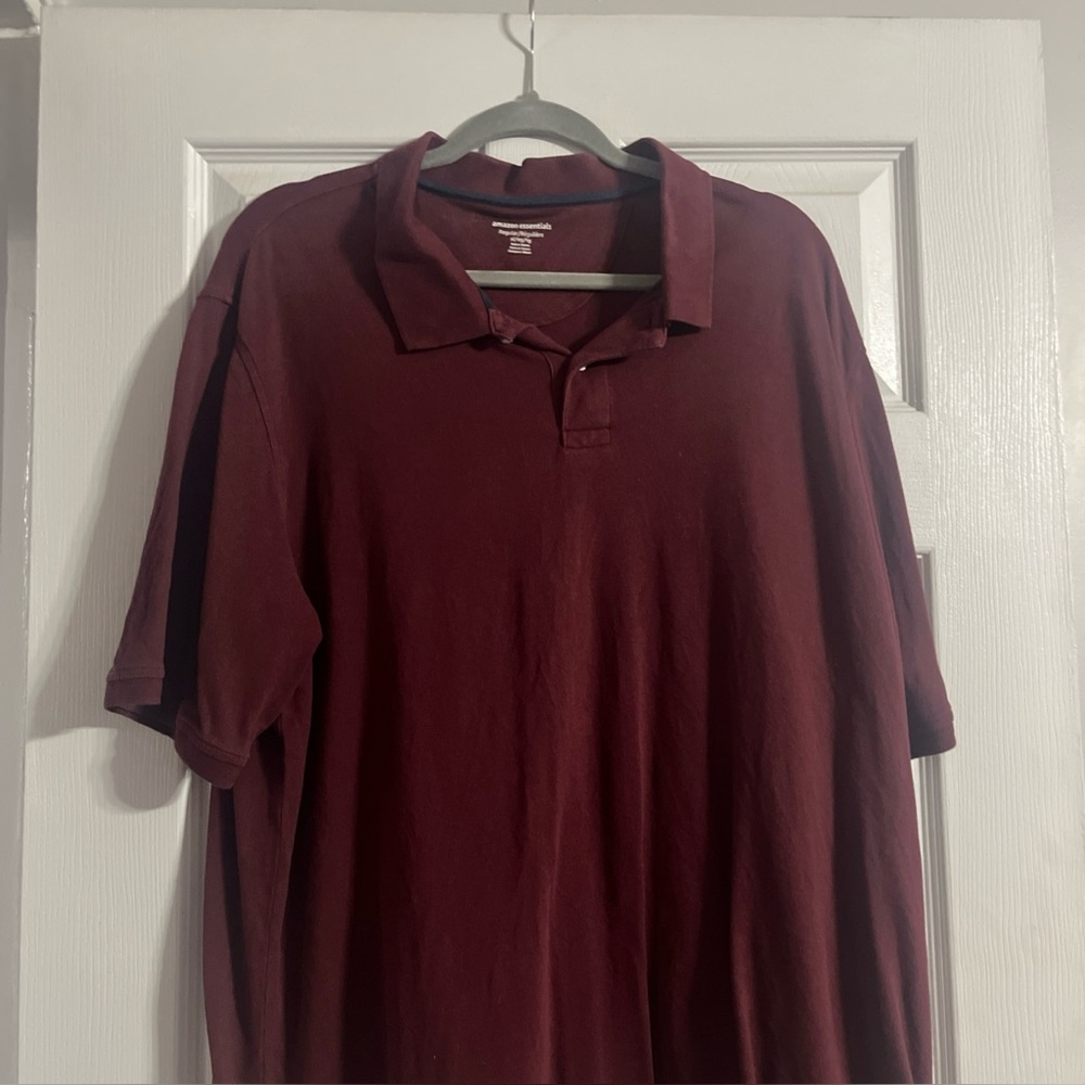 Amazon Essentials Men's Burgundy Polo Shirt